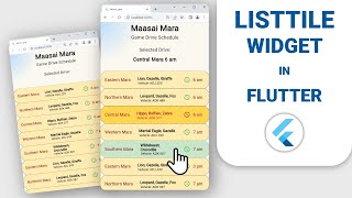 ListTile widget  Flutter tutorial with example app [upl. by Socrates]