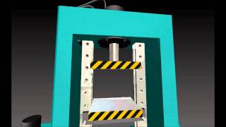 Hydraulic Press Animation solidworks [upl. by Ottinger]