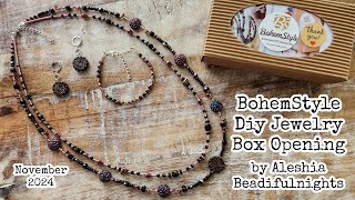 BohemStyle Diy Jewelry Box November 2024 Opening [upl. by Armelda]