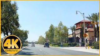 Driving Tour of Foothill Blvd Fontana to Rancho Cucamonga 4K [upl. by Ennayt]