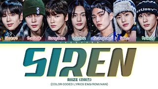 RIIZE ‘SIREN’ Lyrics 라이즈 SIREN 가사 Color Coded Lyrics [upl. by Ttenneb85]