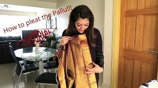 How to pleat a Saree with Vithya [upl. by Ellenar948]