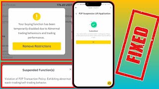 How to Remove Restrictions on Binance  Exhibiting Abnormal WashTradingSelfTrading behavior [upl. by Tara]