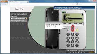 Adjusting the Screen Contrast on the Cisco Unified IP Phone 7911 [upl. by Jannel]