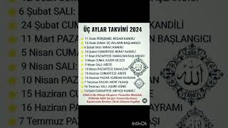 Üç Aylar Takvimi 2024 Bismillahirrahmânirrahîm [upl. by Lamrert815]