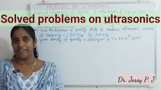 Problems on ultrasonics [upl. by Nylram684]