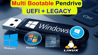 How To Create Multi Bootable Pendrive in Hindi  Windows 7810  Multiboot Pendrive Kaise Banaye [upl. by Silvana]