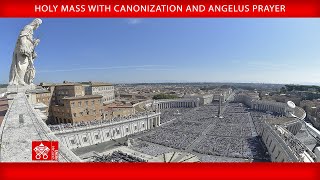 October 20 2024 Holy Mass with Canonization and Angelus Prayer  Pope Francis [upl. by Nordin]