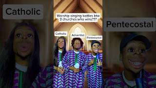 Singing battle between 3 churches who won  comedy shorts [upl. by Suzetta]