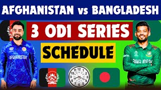 Afghanistan vs Bangladesh ODI series schedule l Afghanistan vs Bangladesh 2024 Schedule  Afg vs Ban [upl. by Lamraj]