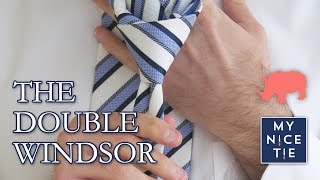 How to Tie a Tie The BEST Video to Tie a Double Windsor Knot slowbeginner [upl. by Aydiv856]