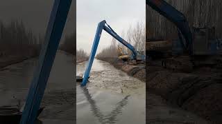 Long Arm Excavator for Dredging River Channel Rehabilitation [upl. by Gnues]