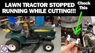 Craftsman Riding Lawn Tractor Stopped Running While Cutting How to Diagnose and Repair [upl. by Ainad]