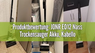 Produktbewertung JONR ED12 Nass Trockensauger Akku Kabelloser Nass Trocken Staubsauger Saugwischer [upl. by Gottuard]