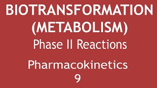 Biotransformation Metabolism Phase II Reactions Pharmacokinetics Part 9  Dr Shikha Parmar [upl. by Paz]