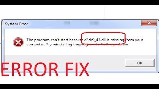 how to fix quotD3dx9xx dll quot error  SherClaws Fix [upl. by Deibel]