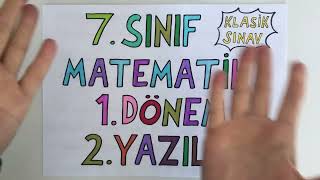 7 Sınıf Matematik 1 Dönem 2 Yazılı Açık uçluKlasik [upl. by Olaf290]