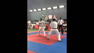 Bangalore budokan karate kiran marshal fight [upl. by Pollux946]