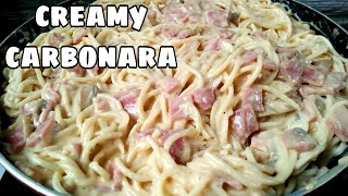 Creamy Carbonara Pasta  Super Easy and Quick Carbonara Recipe  Christmas Recipe [upl. by Eilata]