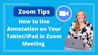 Zoom Tips How to Use Annotation on Your TabletiPad in Zoom Meeting Annotation Pt 2 [upl. by Arannahs]