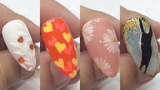 96 hand painted nail art tutorials  nail art designs 2024  nail polish colours design [upl. by Ycal49]