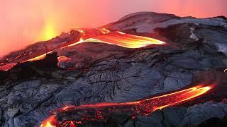 Molten Lava Pouring Into sea Hawaii DIGITALNECTAR [upl. by Ettedranreb45]