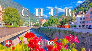 Switzerland Chur 🇨🇭 Exploring the Beauty of Graubünden 4K HDR  OLDEST CITY Evening Walking tour [upl. by Miculek163]