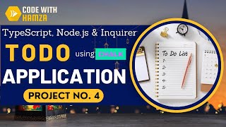 TypeScript Todos List Application  PART  1  Nodejs Chalk amp Inquirer  Colorful CLI based app [upl. by Blaseio]