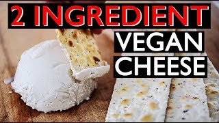 EASY Vegan Cheese Recipe ONLY 2 INGREDIENTS [upl. by Malilliw]