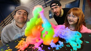 ADLEY SCiENCE with Mark Rober Adleys visit to CrunchLabs amp rainbow colors of elephant toothpaste [upl. by Sherry]