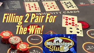 MISSISSIPPI STUD POKER IN LAS VEGAS Gotta Fill The No Brainer With MORE [upl. by Felix]