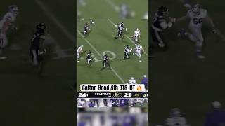 Colton Hood’s GAMESAVING 4th Quarter INT vs Kansas State 🔥 football [upl. by Norvil]