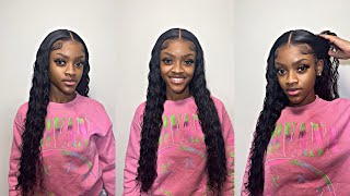 Watch Me Install A Pre Plucked 24 HD Lace Loose Deep Wave Wig  Beginner Friendly  Wiggins Hair [upl. by Aihc]