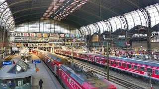 Zugverkehr im Hamburger Hauptbahnhof [upl. by Achilles]