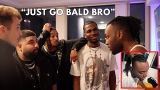 My Friends React to Me Having the Worst Hairline on YouTube [upl. by Jovia]