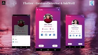 Flutter Tutorial  Flutter GestureDetector and InkWell [upl. by Yasui]