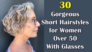 Elegant and Practical Short Haircuts for Women Over 50 with Glasses [upl. by Mcmahon]