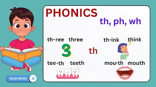 PHONICS I th ph wh I DoubleLetter Consonant Sounds I with Teacher Jake [upl. by Yssor94]