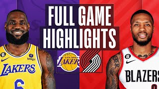 LAKERS at TRAIL BLAZERS  FULL GAME HIGHLIGHTS  January 22 2023 [upl. by Eahsram]