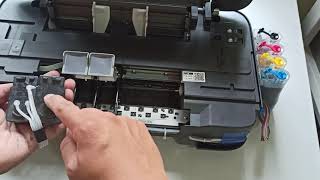 How to install cartridge in IP2770 or MP237 Continuous Printer CISS [upl. by Addam]