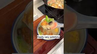 Delicious Delicacies Soup Recipe Fried Egg Mushroom Tofu Ham amp Sausage [upl. by Ardnaid457]