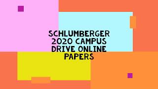 Previous year Schlumberger 2020 online campus placement firstnaukri test [upl. by Cirilla]