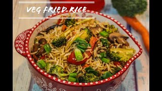 Easy Veg Fried Rice Recipe  IndoChinese Fried Rice Quick recipe [upl. by Goldy]