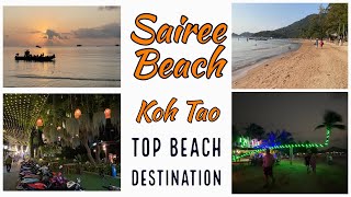 Sairee Beach on Koh Tao One of the Best Beaches in Thailand  with Drone Footage and Sunset  2023 [upl. by Nyliret]