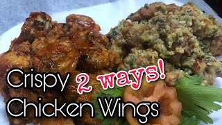 Crispy Air Fryer Chicken Wings  In 2 Ways [upl. by Yelahs]