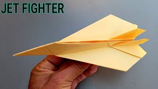 Super jet fighter  How to make paper airplane  Jet fighter  Origami  Paper folding idea  Easy [upl. by Spaulding]