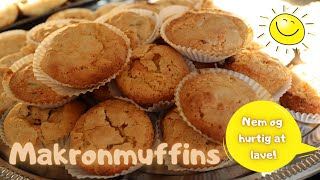 Makronmuffins  utrolig nemme at lave I Bag med mig [upl. by Alaehcim]