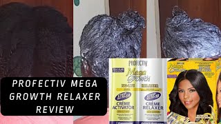 PROFECTIV MEGA GROWTH RELAXER REVIEW  Updated Relaxer Routine Application  THE AMAZON DEB [upl. by Osmo172]