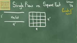 Single Row vs Square Foot Lesson 15 [upl. by Ahtaela856]