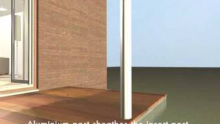 How to install the Hybrid® Orbit Balcony 1 Posts below floor level  wwwBalconettecouk [upl. by Martelle]